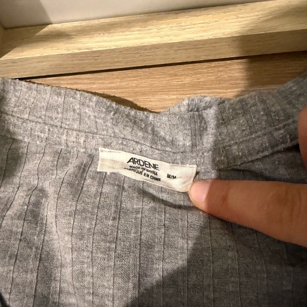 Ardene Light Gray Ribbed Tank Top - Picture 2 of 3